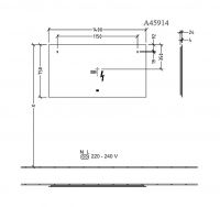 Vorschau: Villeroy&Boch More to See Lite LED-Spiegel, 140x75cm, mit Sensordimmer