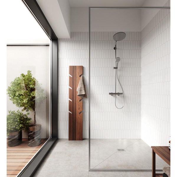 hansgrohe RainDrain Point Komplettset Punktablauf 15x15cm, edelstahl gebürstet