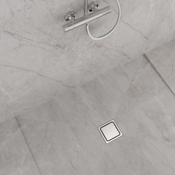 hansgrohe RainDrain Spot Plus Punktablauf 15x15cm, höhenverstellbar, edelstahl gebürstet 56225800
