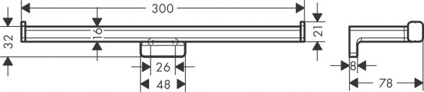 Hansgrohe AddStoris Doppelpapierrollenhalter, weiß matt