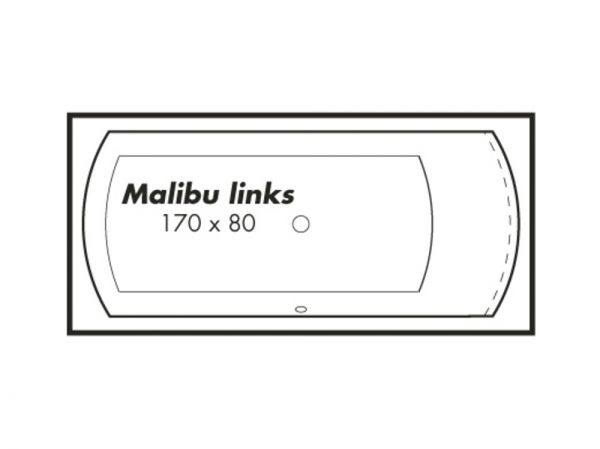Polypex MALIBU links Rechteck-Badewanne 170x80cm