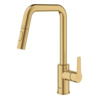 Vorschau: Grohe Start Küchenarmatur mit Ausziehbrause, cool sunrise gebürstet 30631GN0