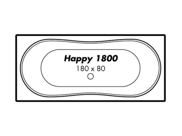 Polypex HAPPY 1800 Rechteck-Badewanne 180x80cm