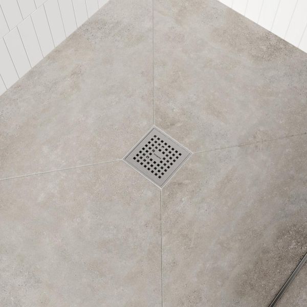 hansgrohe RainDrain Point Komplettset Punktablauf 15x15cm, edelstahl gebürstet 56253800