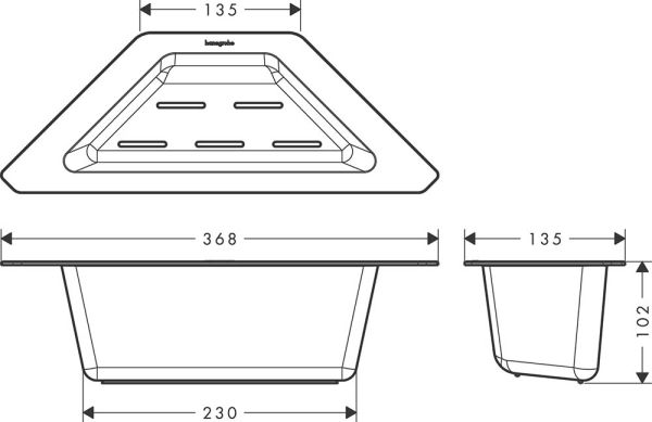 Hansgrohe F27 Eckschale, schwarz