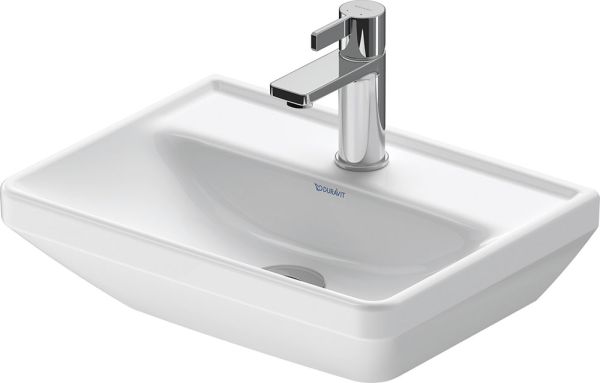 Duravit D-Neo Handwaschbecken 45x33,5cm, mit Hahnloch und WonderGliss, weiß 07384500411