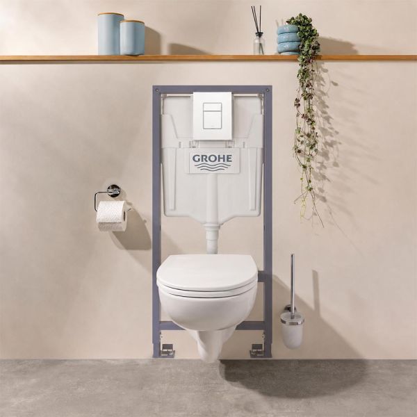 Grohe Solido Rapid SL 5-in1 WC-Set mit Even Drückerplatte, Soft-Close-WC-Sitz, weiß 112956SH00