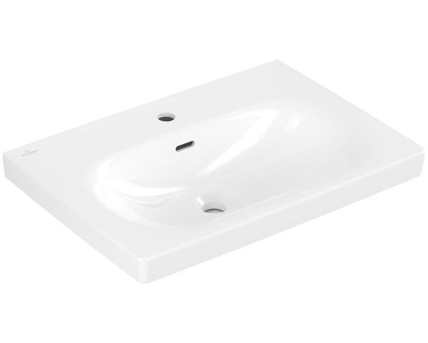 Villeroy&Boch Skyla Waschtisch 65x46cm mit Hahnloch und Überlauf, weiß 5A516501 