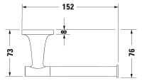 Vorschau: Duravit Starck T Papierrollenhalter wandhängend, chrom 0099371000