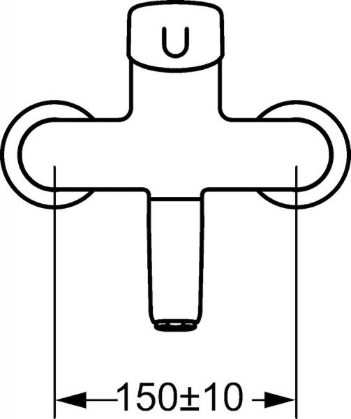 Hansa Hansamedipro Waschtisch-Einhand-Wandbatterie, 311mm, chrom