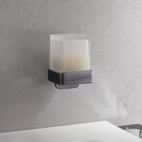 emco loft Seifenspender, Wandmontage, schwarzchrom gebürstet/satiniert 052100503