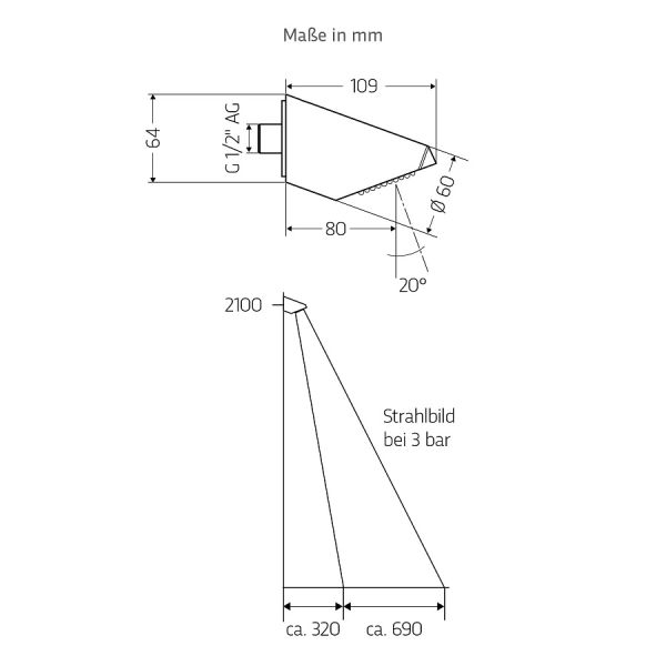 WimTec Sport Duschkopf, chrom