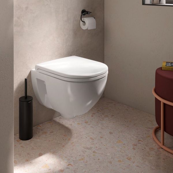 Duravit D-Code WC-Garnitur bodenstehend 0099284600 schwarz matt
