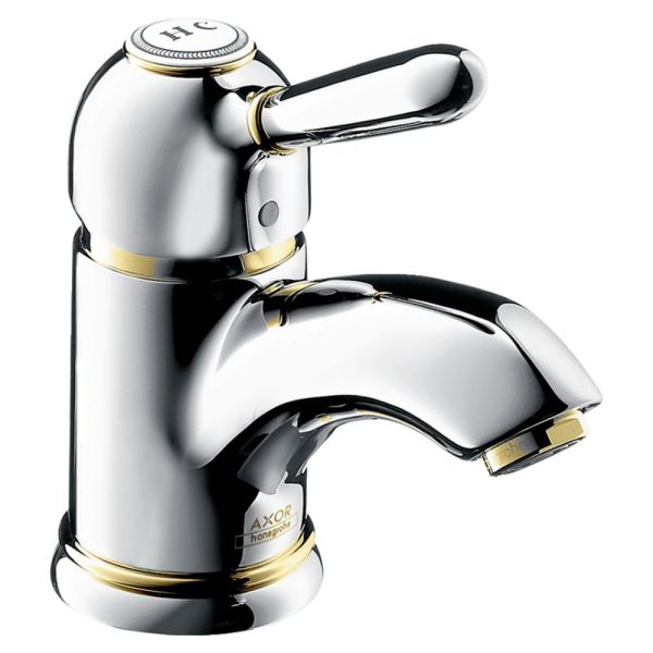 AXOR Carlton Wasserhahn 70 mit Ablaufgarnitur chrom/gold 17010090 
