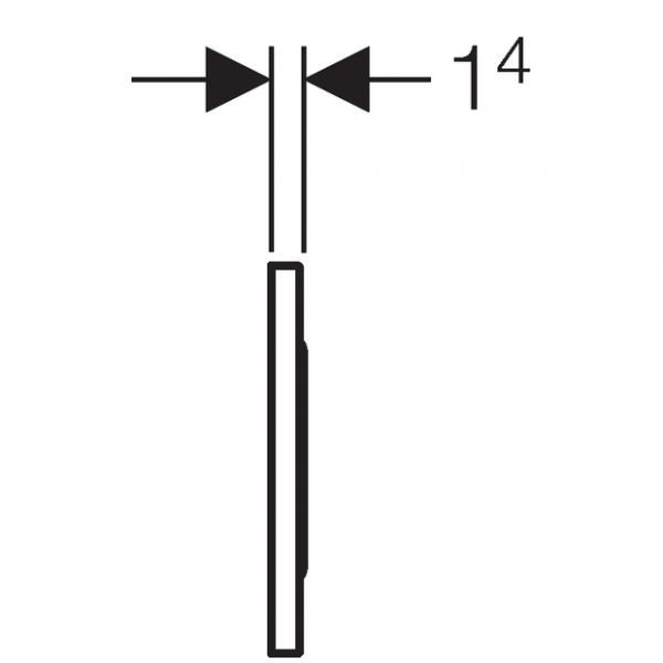 Geberit Sigma10 Betätigungsplatte 2-Mengen-Spülung, automatisch/berührungslos, weiß/chrom