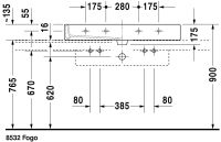 Vorschau: Duravit Vero Waschtisch 100x47cm, 2 Hahnlöcher, mit Überlauf, geschliffen, weiß 0454100026