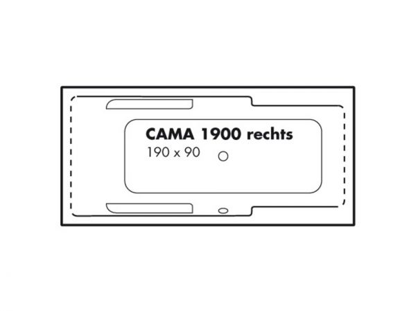 Polypex CAMA 1900 rechts Rechteck-Badewanne 190x90cm