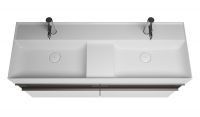 Vorschau: Burgbad Yumo Mineralguss-Doppelwaschtisch 131,5cm mit Unterschrank und LED-Beleuchtung