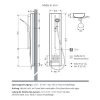 Vorschau: WimTec PROOF P6 HB HyPlus Duschpaneel 12V Netzbetrieb, edelstahl