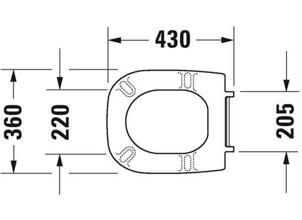 Duravit D-Code WC-Sitz ohne Absenkautomatik, weiß