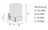 Vorschau: Smedbo Ice Soft Cube Zahnputzbecherhalter, weiß/chrom