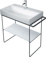 Duravit DuraSquare Metallkonsole bodenstehend/Wandmontage zu Waschtisch 235380, schwarz matt 0031114600