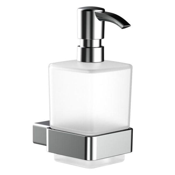 emco loft Seifenspender Wandmodell, Kristallglas satiniert, chrom 052100101