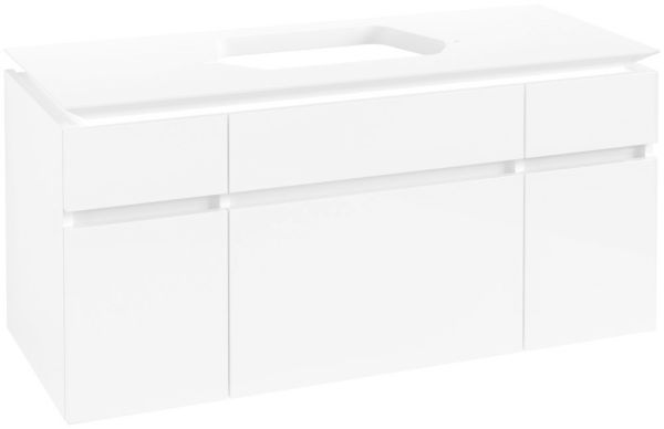 Villeroy&Boch Legato Waschtischunterschrank 120x50cm für Aufsatzwaschtisch, 5 Auszüge, white, B75800DH