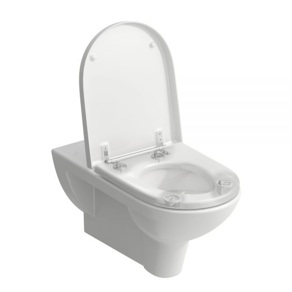 Laufen Pro Liberty WC-Sitz mit Deckel barrierefrei, abnehmbar, Befestigung Edelstahl, weiß 89895.0