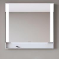 Vorschau: Duravit Qatego Spiegel 80x75cm mit Dimmfunktion und Nischenbeleuchtung, weiß matt QA7082