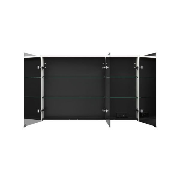 Burgbad Eqio Spiegelschrank 120x80cm mit horizontaler LED-Beleuchtung & Waschtischbeleuchtung