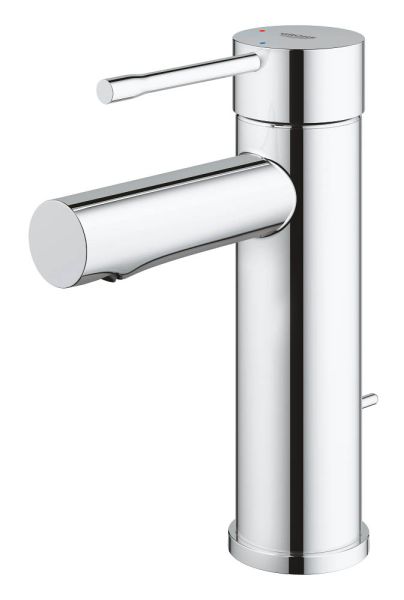 Grohe Essence Waschtischbatterie S-Size mit Ablaufgarnitur, Energie-Spar-Funktion, chrom