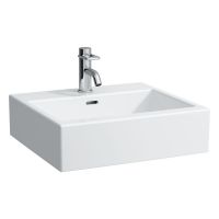 Laufen Living City Aufsatzwaschtisch wandmontiert, Unterseite geschliffen, 50x46cm, weiß H8174320001041