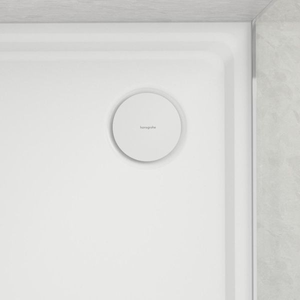 hansgrohe RainDrain Staro Fertigset Ablaufgarnitur für Duschwanne, weiß matt 