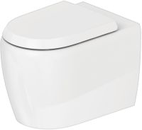 Duravit Qatego Stand-WC 60cm, 4,5 l, Tiefspüler, spülrandlos, Abgang waagerecht, HygieneGlaze, weiß 2020092000