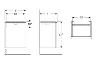Vorschau: Geberit Smyle Square Unterschrank für Handwaschbecken 45cm, mit einer Tür