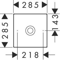 Vorschau: Axor Suite Aufsatzwaschtisch 28,5x28,5cm, ohne Hahnloch und Überlauf