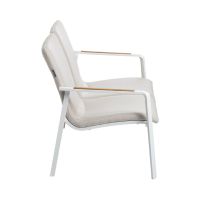 Vorschau: KETTLER DINING DIAMOND Lounge 2er Bank Sunbrella®, weiß matt/ natte linen