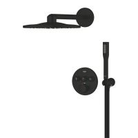 Vorschau: Grohe Precision SmartControl Duschsystem, rund, mit Thermostat, schwarz matt