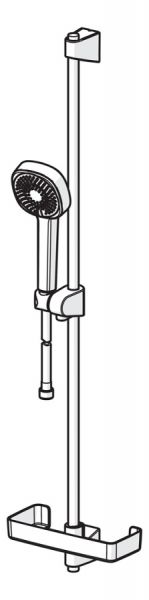 Hansa Hansabasicjet Style Wandstangen-Brauseset, 92cm, 3-strahlig, chrom