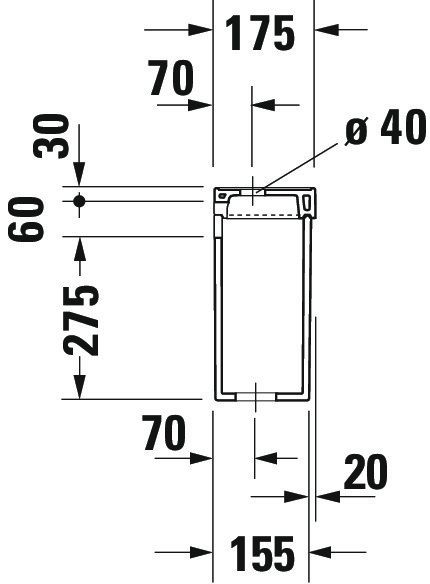 Duravit Serie 1930 Spülkasten 3/6L mit Dual Flush, Anschluss unten links, weiß