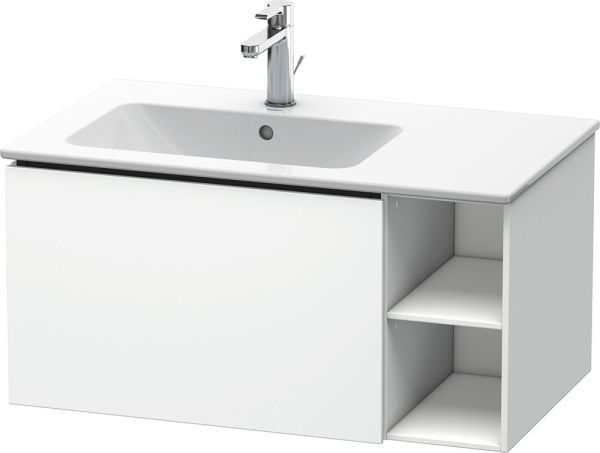 Duravit L-Cube Waschtischunterschrank 82x48cm 1 Schublade und 2 Fächer rechts für ME by Starck 23458weiß matt LC619101818