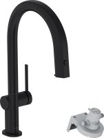 Vorschau: Hansgrohe Aqittura M91 FilterSystem 210, Ausziehauslauf, 1jet, schwarz 76803670