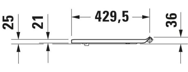 Duravit DuraStyle WC-Sitz ohne Absenkautomatik, weiß