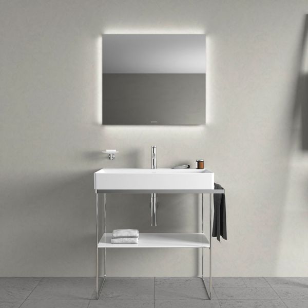 Duravit DuraSquare Waschtisch 80x47cm, ohne Überlauf, mit nicht verschließbarem Ablaufventil, weiß 2353800041