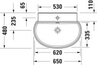 Vorschau: Duravit Balcoon Waschtisch 65x48 D-Form, clay terra matt