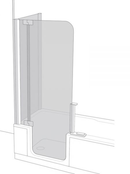 Artweger Twinline 2 Duschtür mit Seitenwand für Duschbadewanne