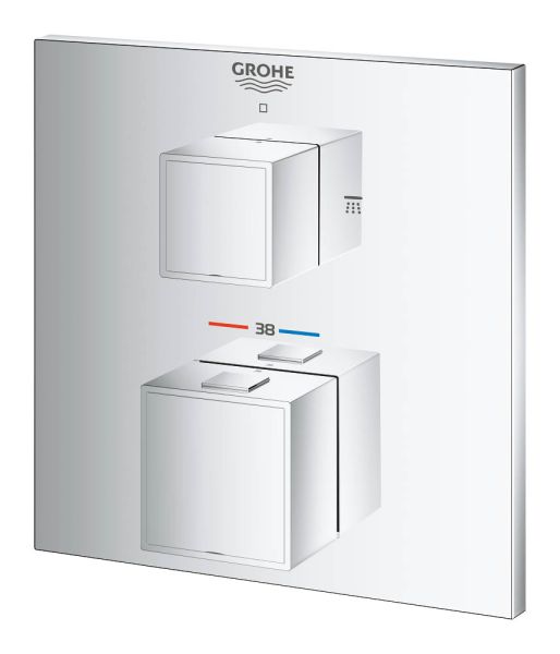 Grohe Grohtherm Cube Thermostat- Brausebatterie mit integrierter 2-Wege-Umstellung