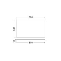 Vorschau: Kludi ICOS Deckplatte 80x50cm für Waschtischunterschrank, weiß matt