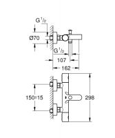 Vorschau: Grohe Grohtherm 800 Cosmopolitan Thermostat-Wannenbatterie, chrom
